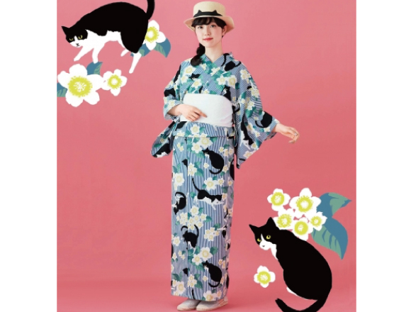 猫がデザインされたレトロモダンな浴衣が フェリシモ猫部 より登場 Moshi Moshi Nippon もしもしにっぽん