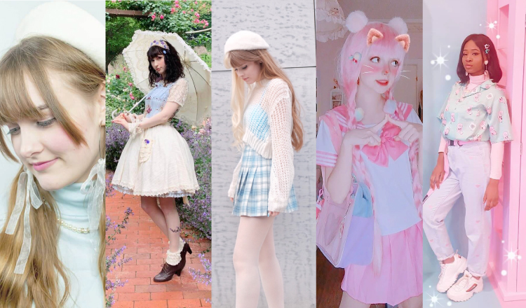 Women Sweet Cute Japanese Lolita Style Lavender Clothes Kawaii