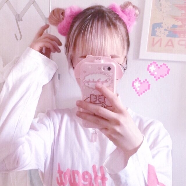 Kawaii Clothing Long Sleeved T-Shirt Rainbow Pastel Goth Harajuku Ulzzang  Pink