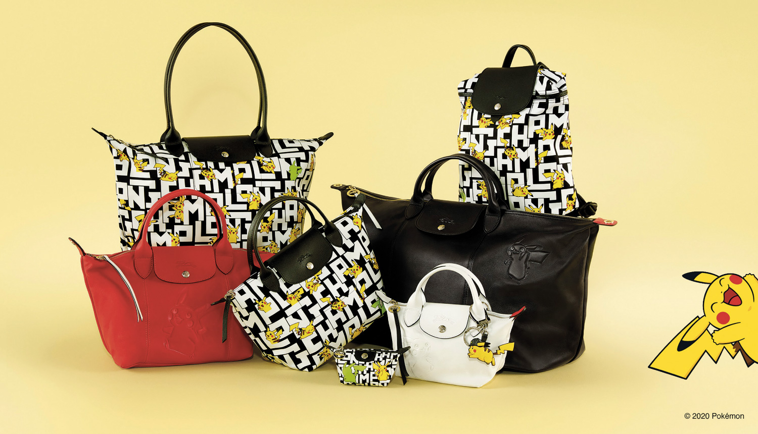 Stylish Pokémon Bags and Accessory Line-Up Revealed by French Luxury  Leather Goods Company Longchamp, MOSHI MOSHI NIPPON