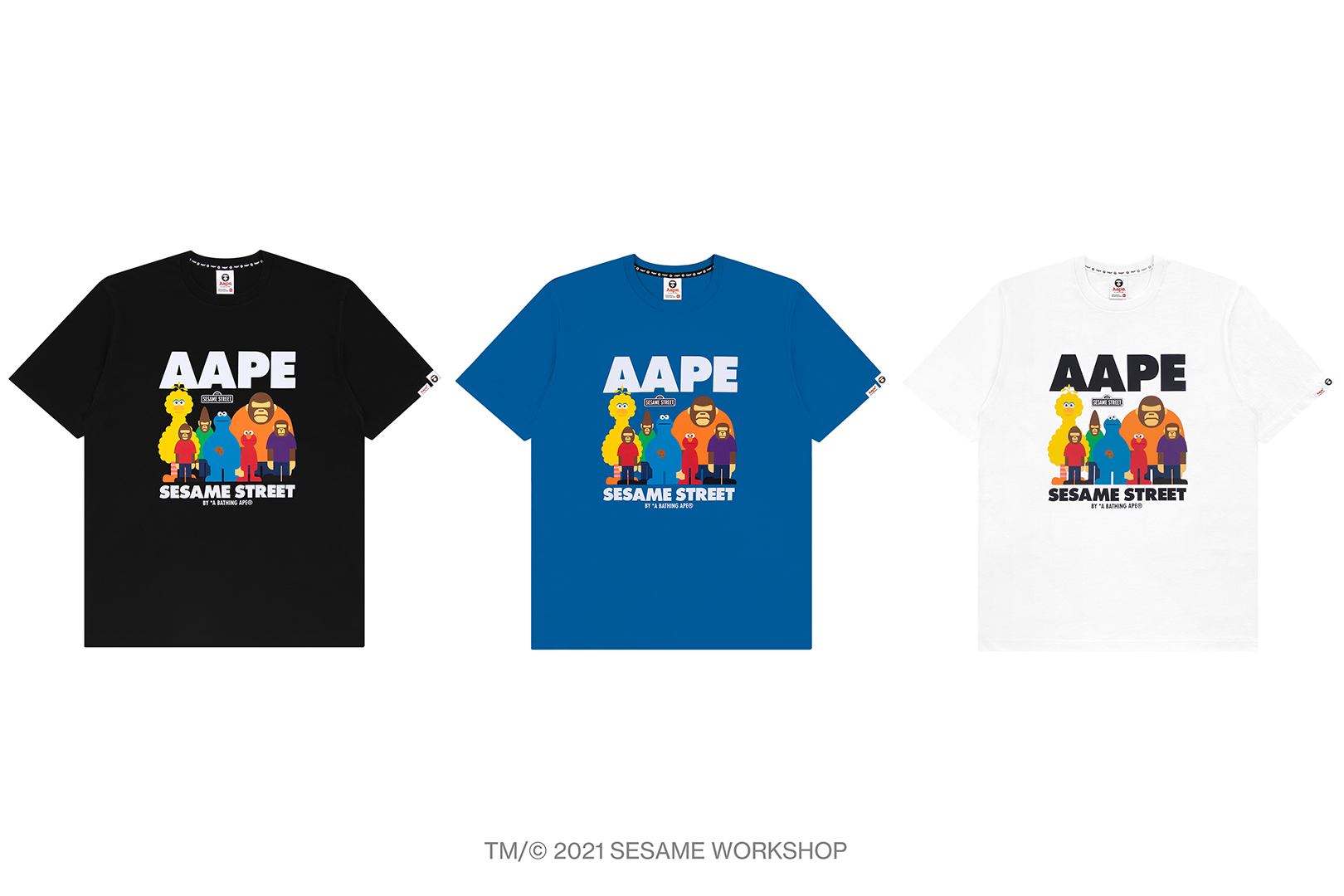 新品 BAPE × セサミストリート TEE S 黒 2019 - Tシャツ/カットソー